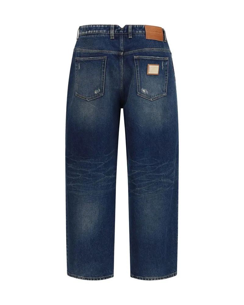 Dolce & Gabbana Cotton Relaxed Fit Jeans — Blue 