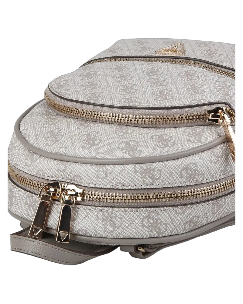 Guess Women's Backpack Dark Taupe Logo Polyurethane Gray