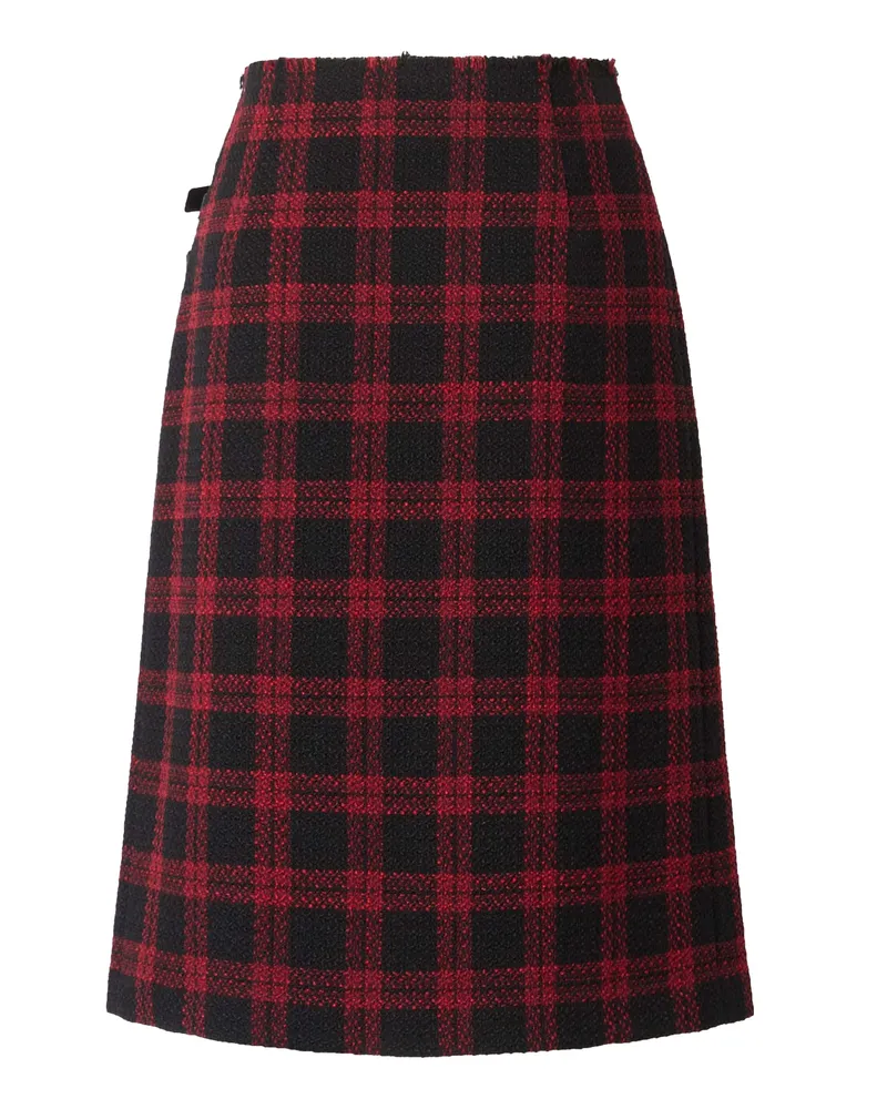 Pinko Women's Skirt Griselina Tweed Black-Red Outer: Polyester Black/red Red