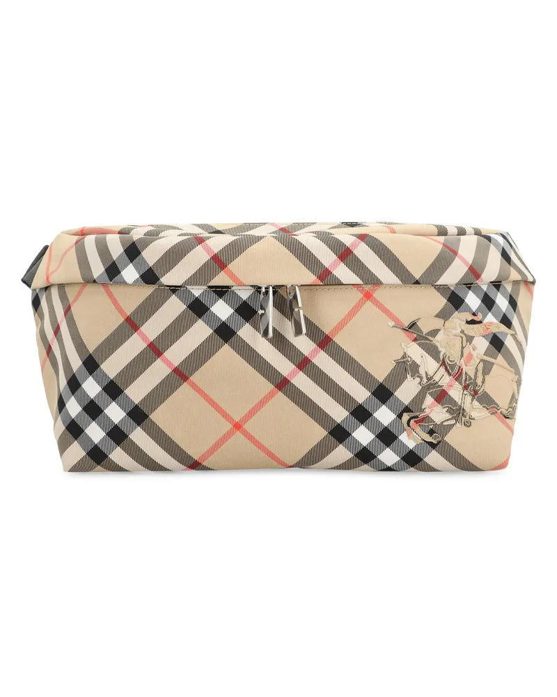 Burberry Men's Technical Fabric Belt Bag Beige Polyurethane Black