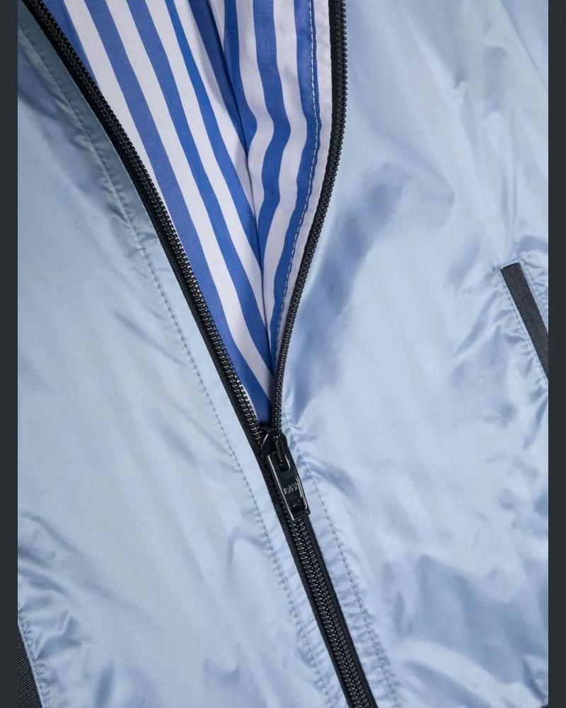 Fay Hooded Zip-Up Jacket — Blue Blue