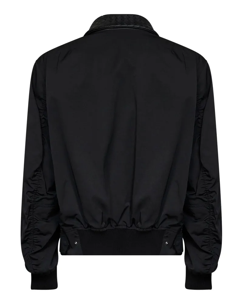 Bottega Veneta Men's Blouson Jacket Black Cotton Bomber Black