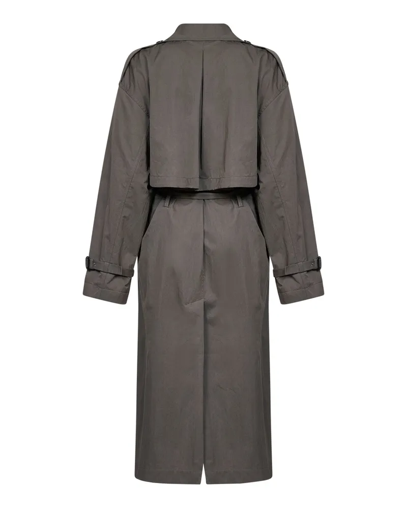 Totême Women's Trench Coat Cotton-Blend Mud & Raincoats Gray