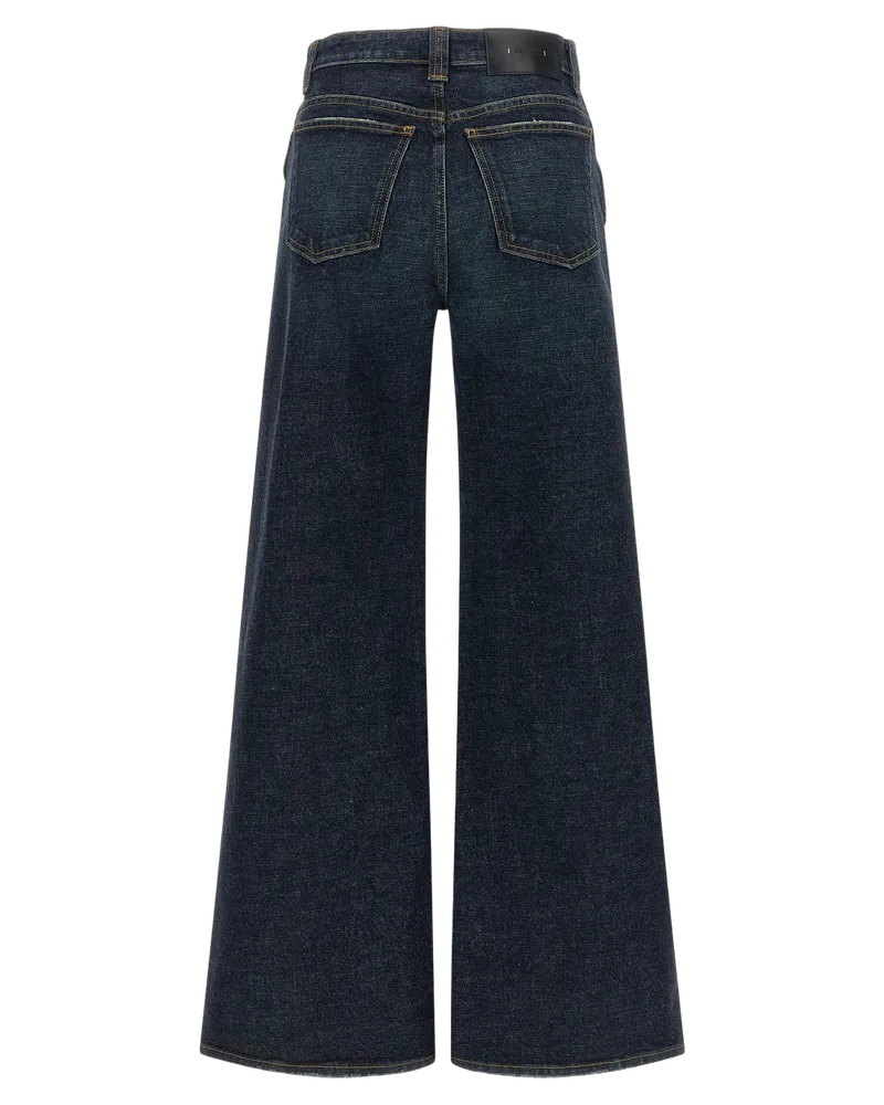 KHAITE Women's Blue Cotton Flared Jeans Clothing Blue