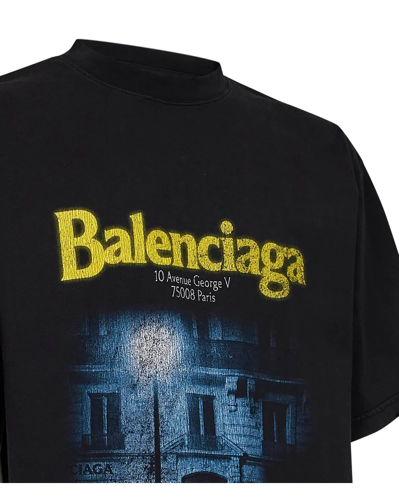 Balenciaga The Address T-Shirt — Black Black