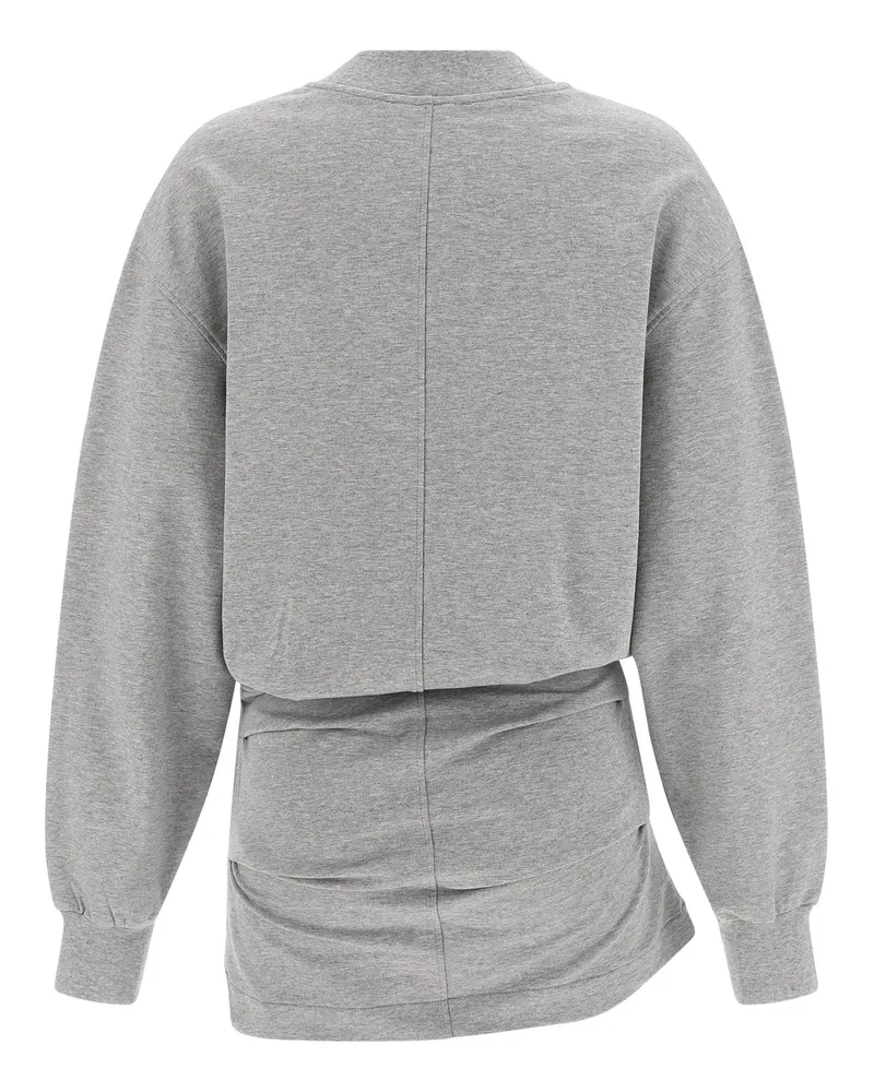 ATTICO Cotton-Elastane Mini Dress — Gray Gray