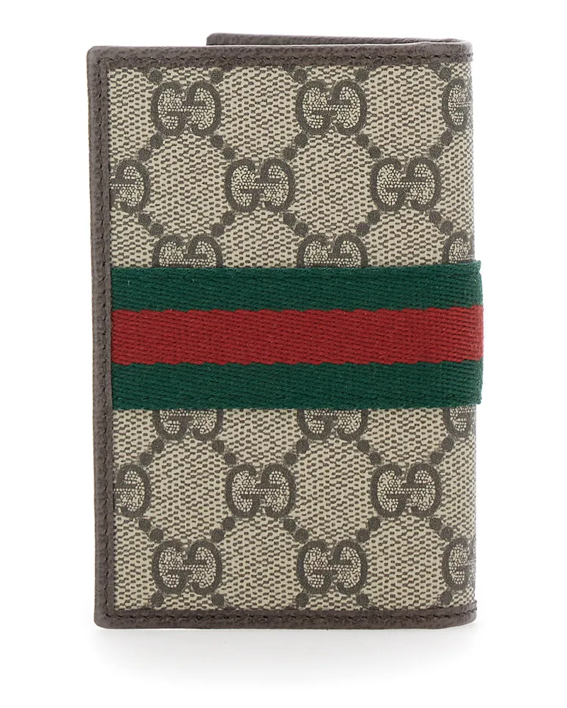 Gucci Men's Wallet Ophidia Beige Leather Polyurethane Beige