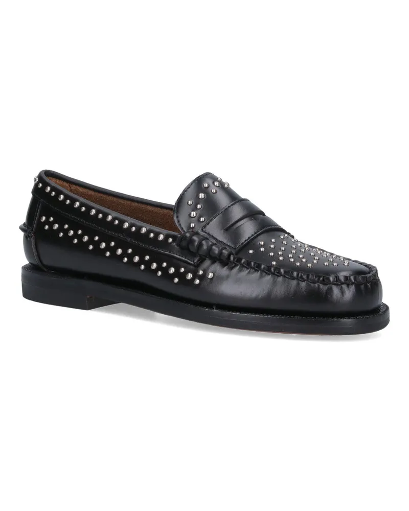 Sebago Women's Flat Shoes Black Leather Black