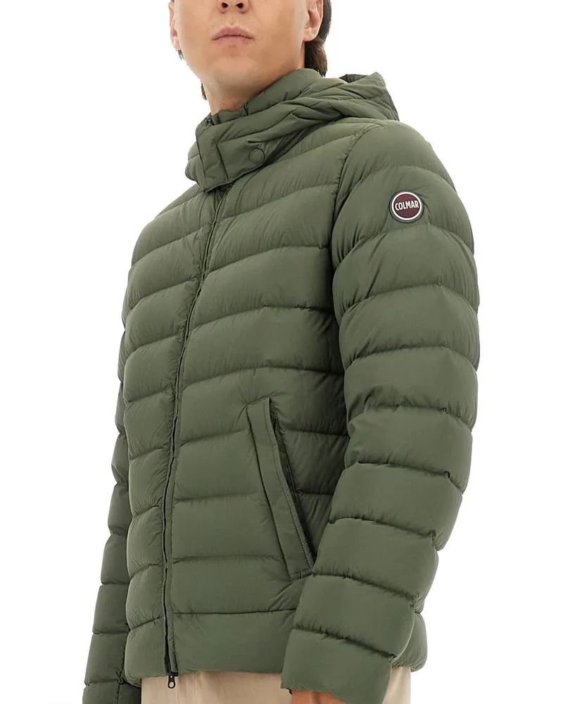 Colmar Detachable Hood Down Jacket — Green Green