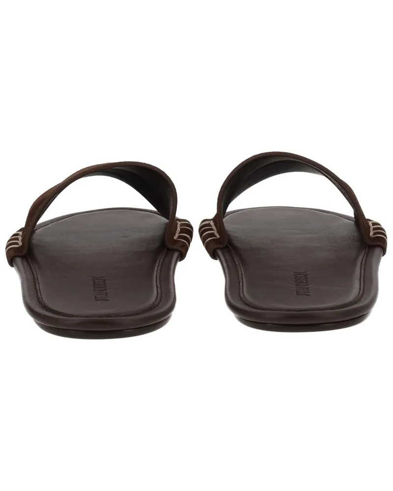 J.W.Anderson Suede Leather Sandal — Brown Brown