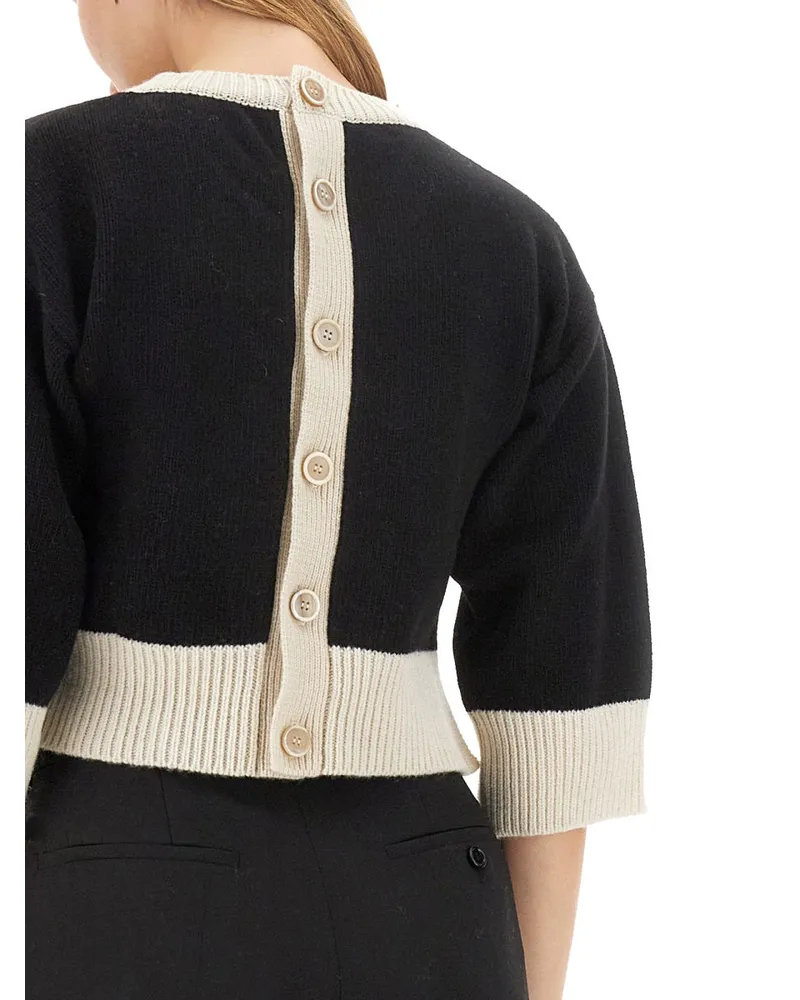 Marni Logo Virgin Wool Sweater — Black Black