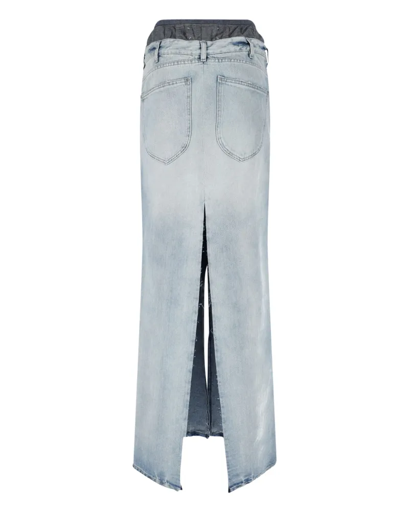 Maison Margiela Women's Skirts Blue Cotton Blue