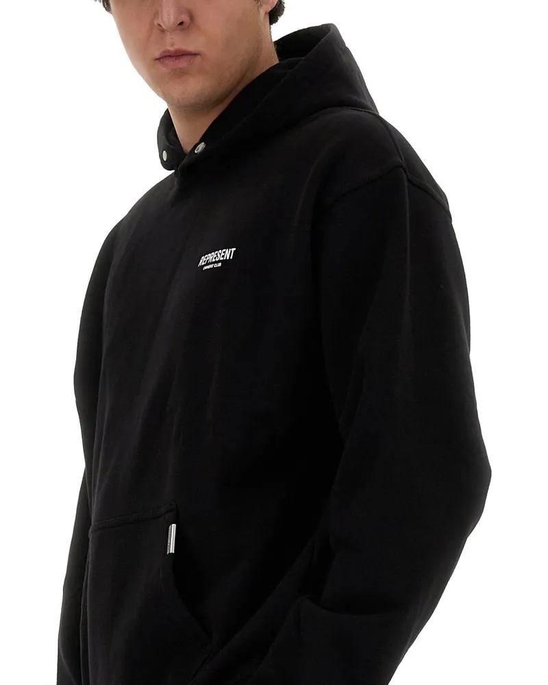 REPRESENT Cotton Hoodie — Black Black