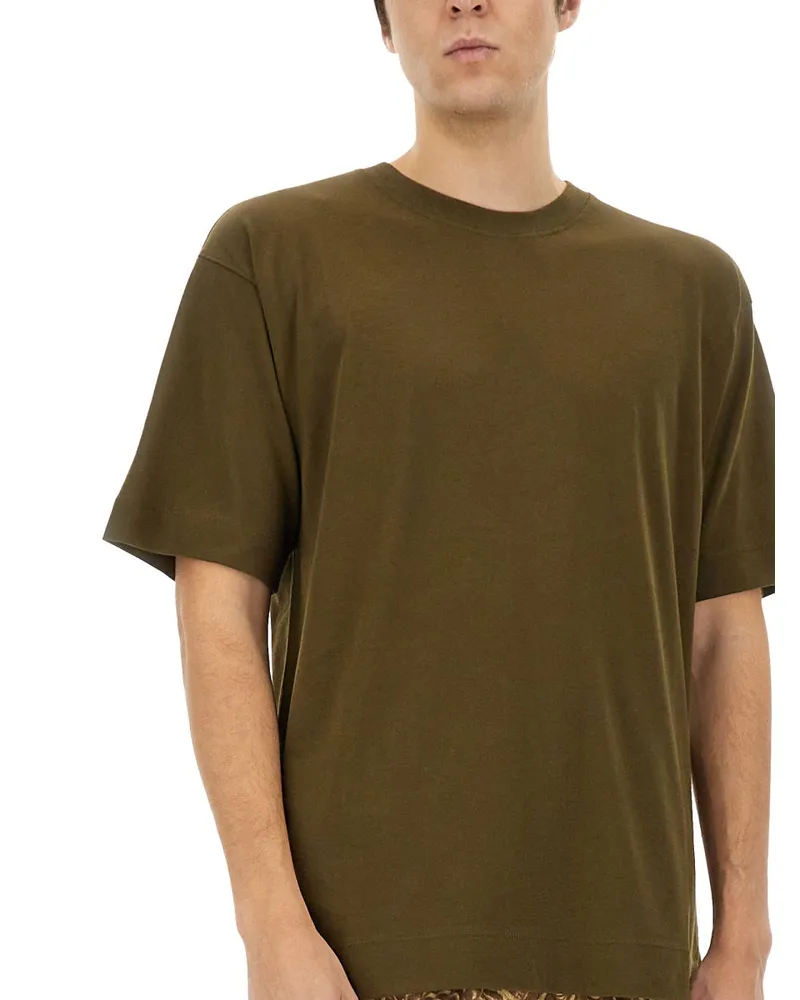 Dries van Noten Cotton T-Shirt — Brown Brown