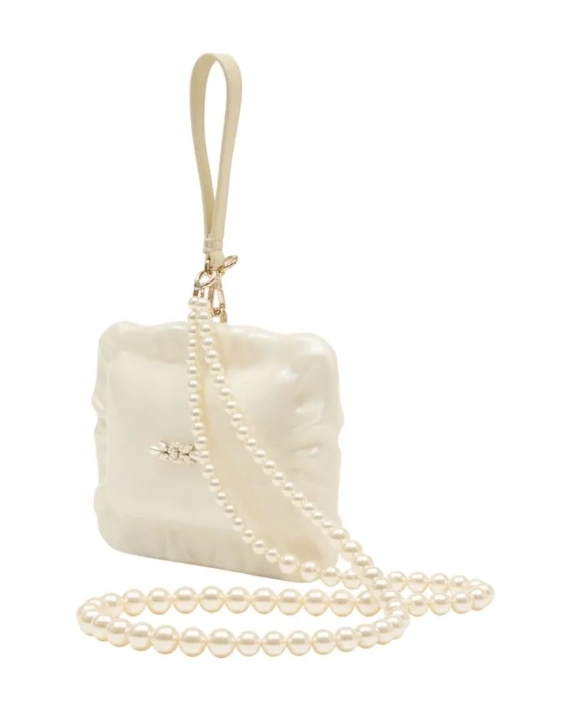 Simone Rocha Women's Pearl Crossbody Pillowcase -  Synthetic Leather Ivory Faux_leather Bags Crossbodies Ivory