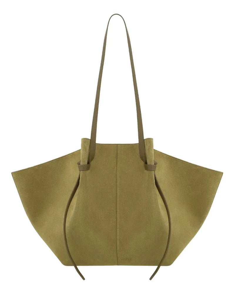 YUZEFI Women's Shoulder Bag Mochi Brown Leather Brown