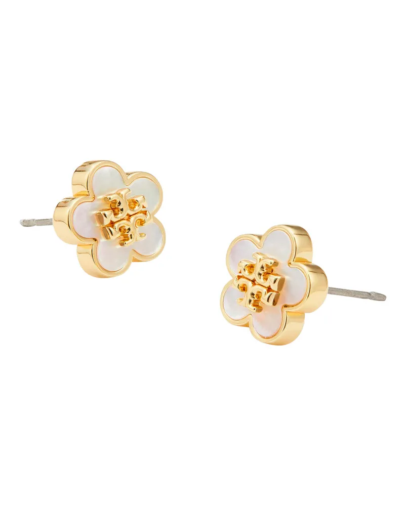 Tory Burch Women's Earrings Forget Me Not Mother-Of-Pearl Gold Metallic Brass Gold
