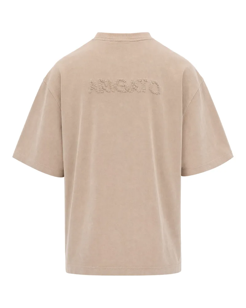 Axel Arigato Men's Oversized Organic Cotton T-Shirt Dark Beige T-Shirts And Polos Beige