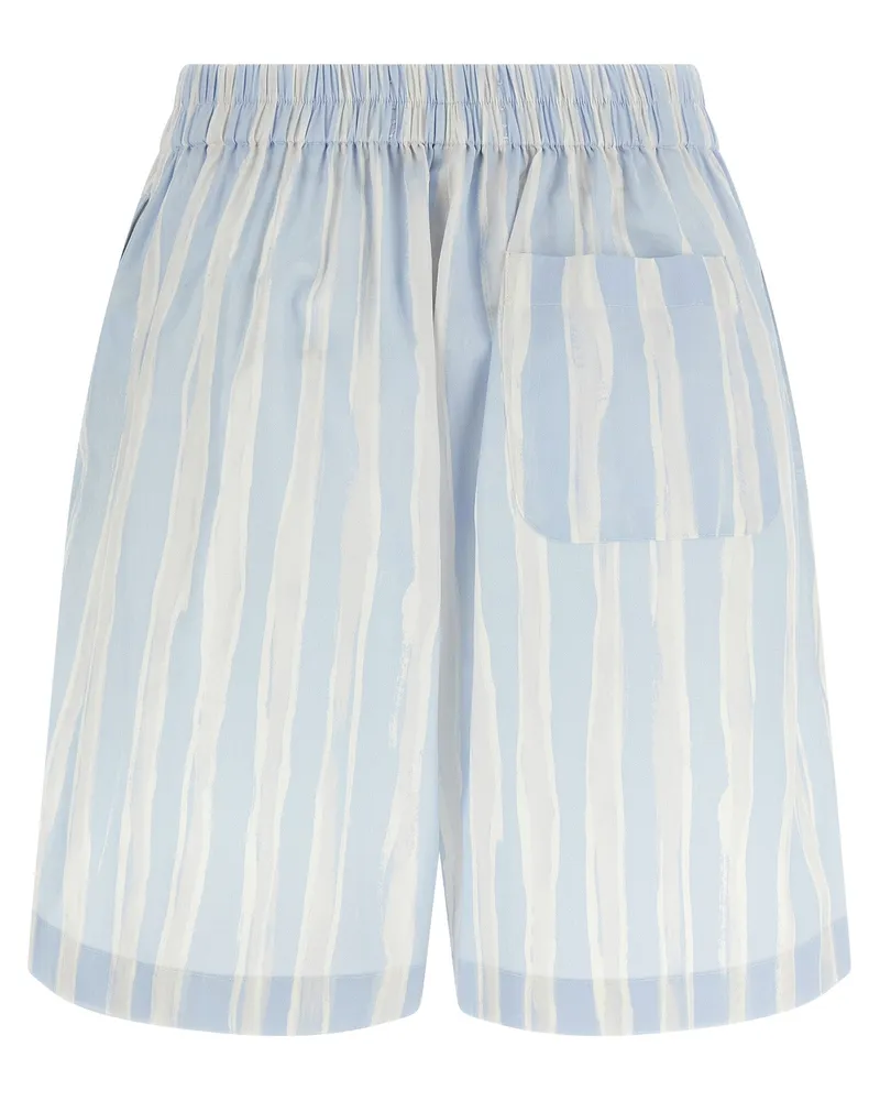 Jacquemus Men's Blue Linen Bermuda Shorts Blue
