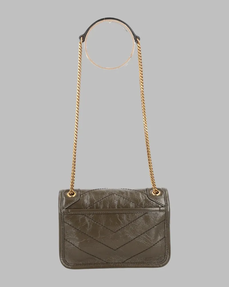 Saint Laurent Niki Mini Shoulder Bag — Brown Brown
