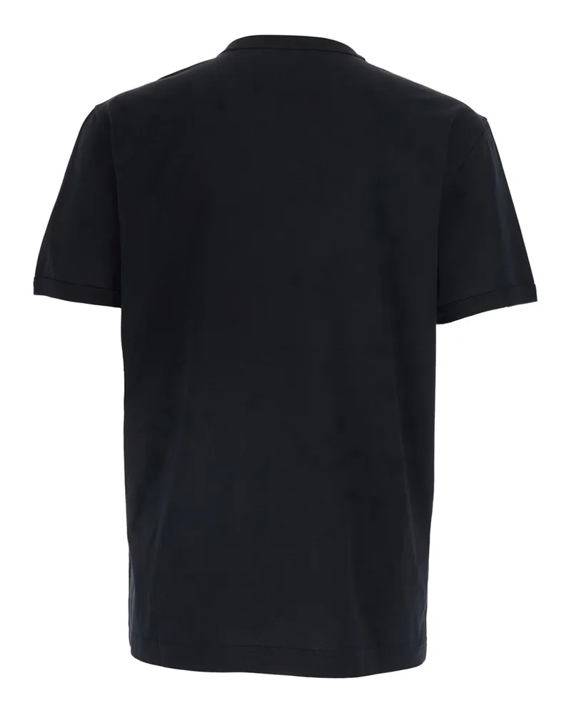 Dolce & Gabbana Men's T-Shirt Crew Neck Black Cotton T-Shirts And Polos Black