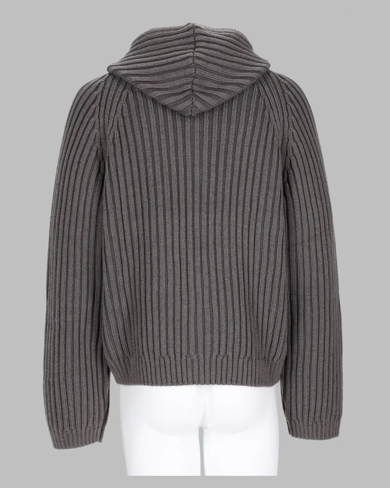 Our Legacy Merino Wool Zip-Up Hoodie — Gray Gray