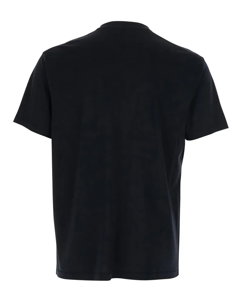 Tom Ford Men's T-Shirt Crew Neck Black Cotton Blend Lyocell T-Shirts And Polos Black