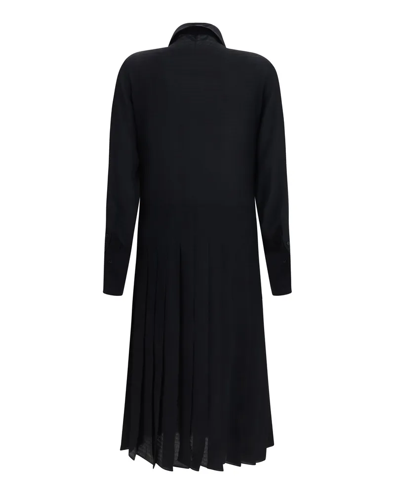 Fendi Women's Long Jacquard Silk Dress Nero Black