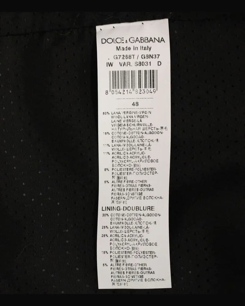 Dolce & Gabbana Men's Gray Wool Blend Logo Vest Gilet Weste Clothing Gray