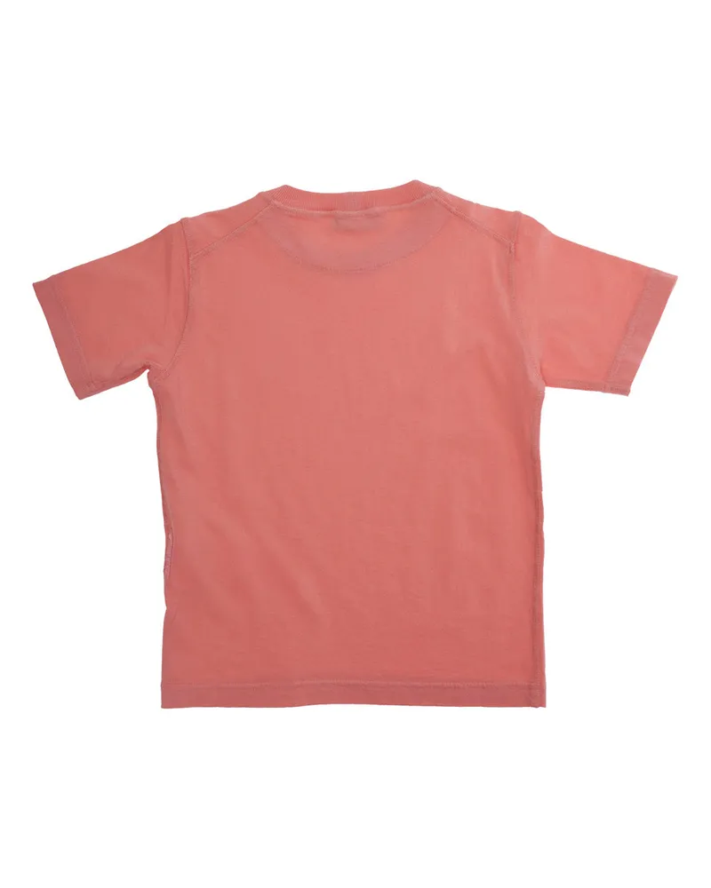 Stone Island Logo-Patch Crew Neck T-Shirt — Pink Pink