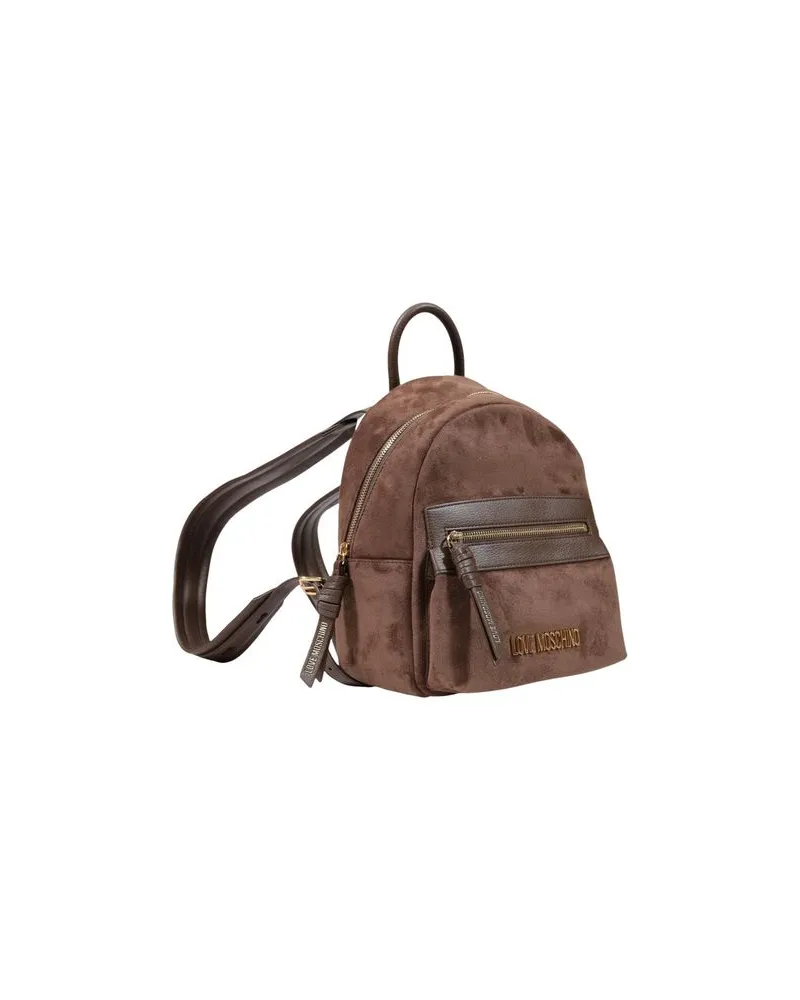 Moschino Women's Brown Polyester Backpack Brown