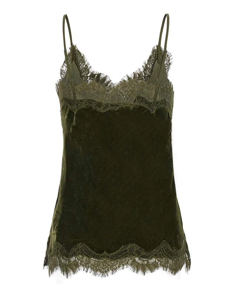 Gold Hawk Clothing Women's Velvet Shirt Green Viscose Top Green