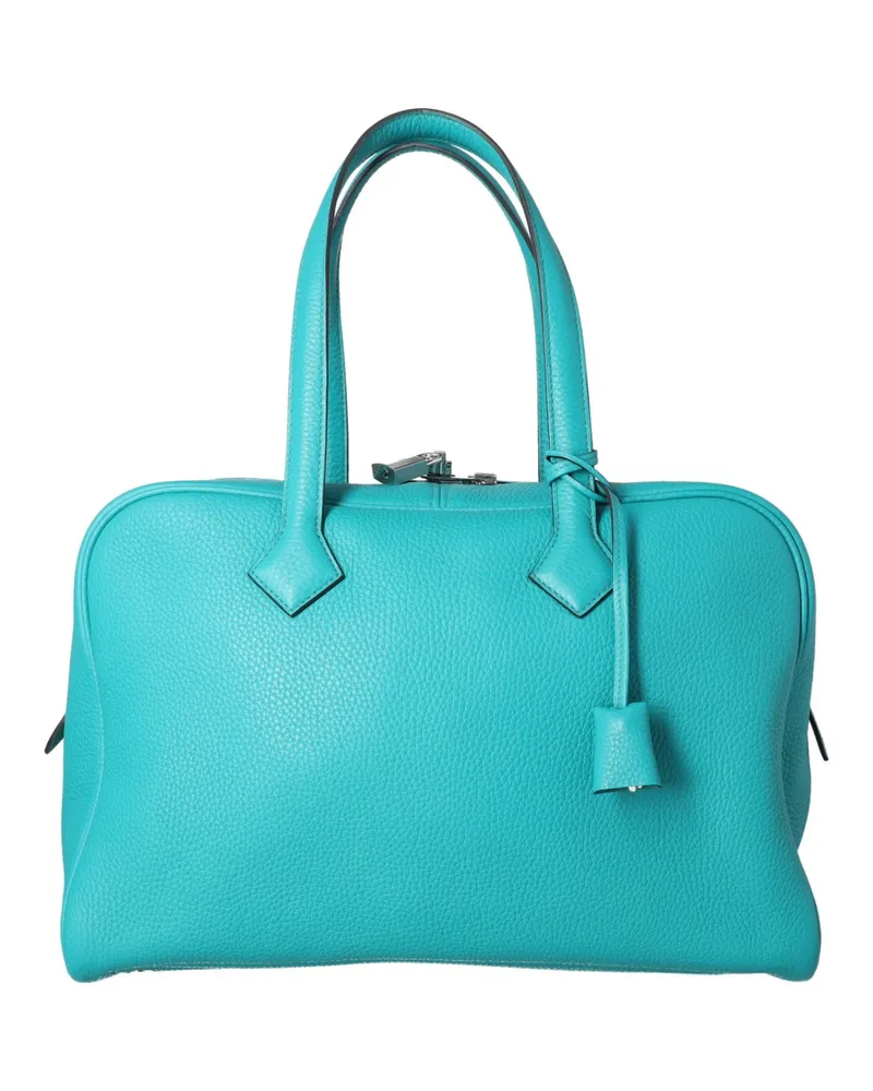 Hermès Victoria II 35 Top Handle Bag — Turquoise Blue
