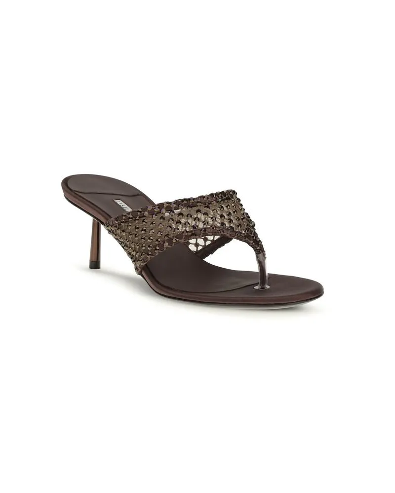 Le Silla Women's Gilda Sandal Brown Goatskin Heels Brown