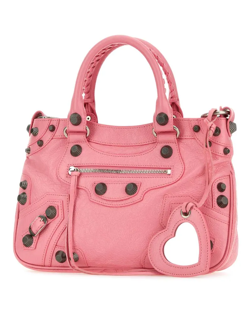 Balenciaga Women's Pink Nappa Leather Neo Cagole Tote M Handbag 5812 Borse A Mano Pink