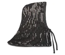 107252 Sequin-Embellished Beanie — Black