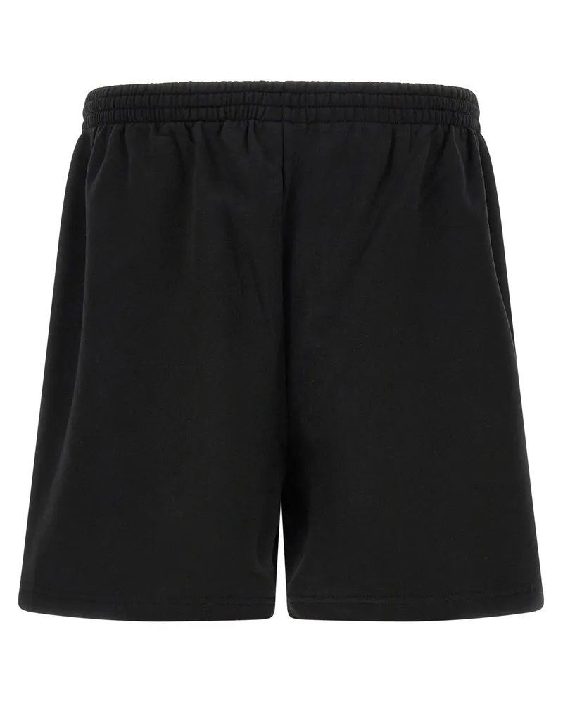 Balenciaga Men's Black Cotton Bermuda Shorts Black