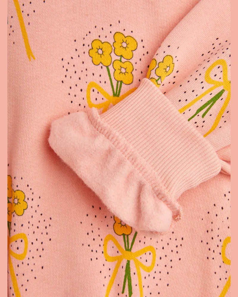 Mini Rodini Winter Flowers All-Over Print Sweatshirt — Pink Pink