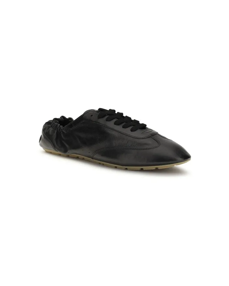 Saint Laurent Men's Black Calf Leather Bos Taurus Athletic Sneakers Black