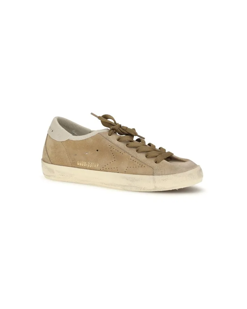 Golden Goose Women's Beige Calf Leather Bos Taurus Low Top Sneakers Beige