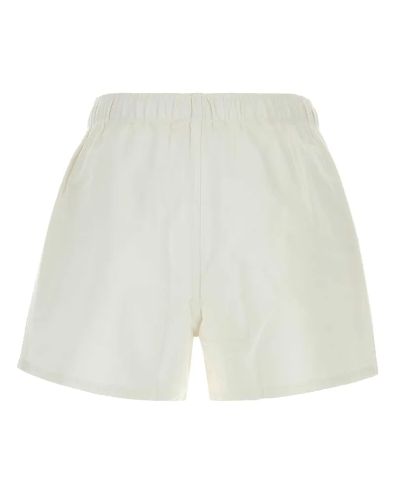 BODE Men's White Cotton Bermuda Shorts Exterior White