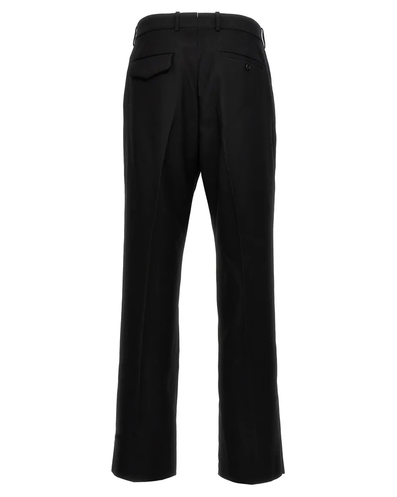 Alexander McQueen Wool Gabardine Trousers — Black Black