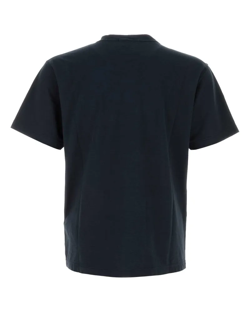 Stone Island Men's Midnight Blue Cotton T-Shirt Navy Exterior Exterior: T-shirts And Polos Navy