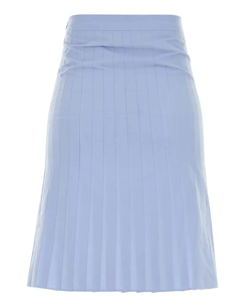 Maison Margiela Women's Pleated Cotton Skirt Blue Blue