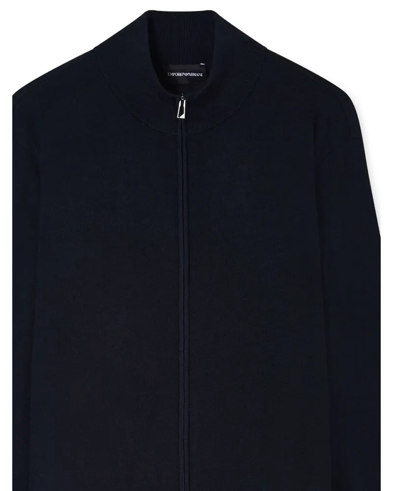 Emporio Armani Wool Knit Cardigan — Navy Navy
