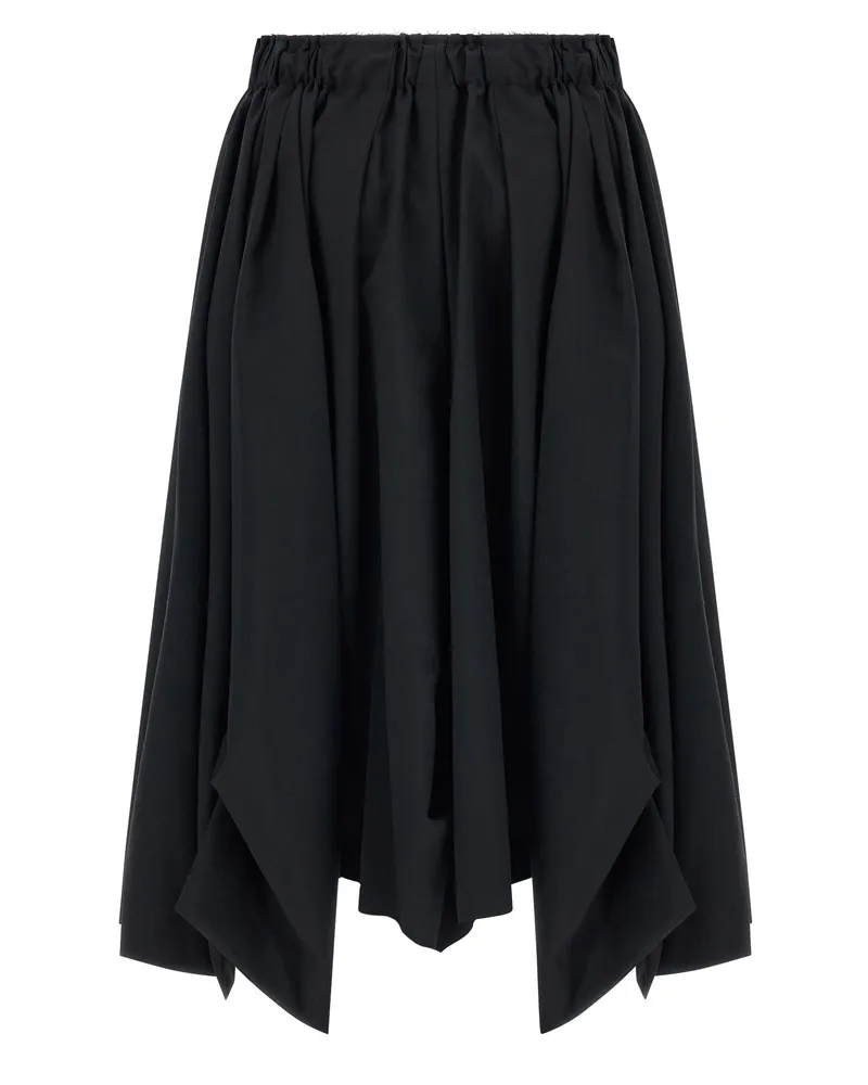Comme des Garçons Women Black Wool Bermuda Shorts Black