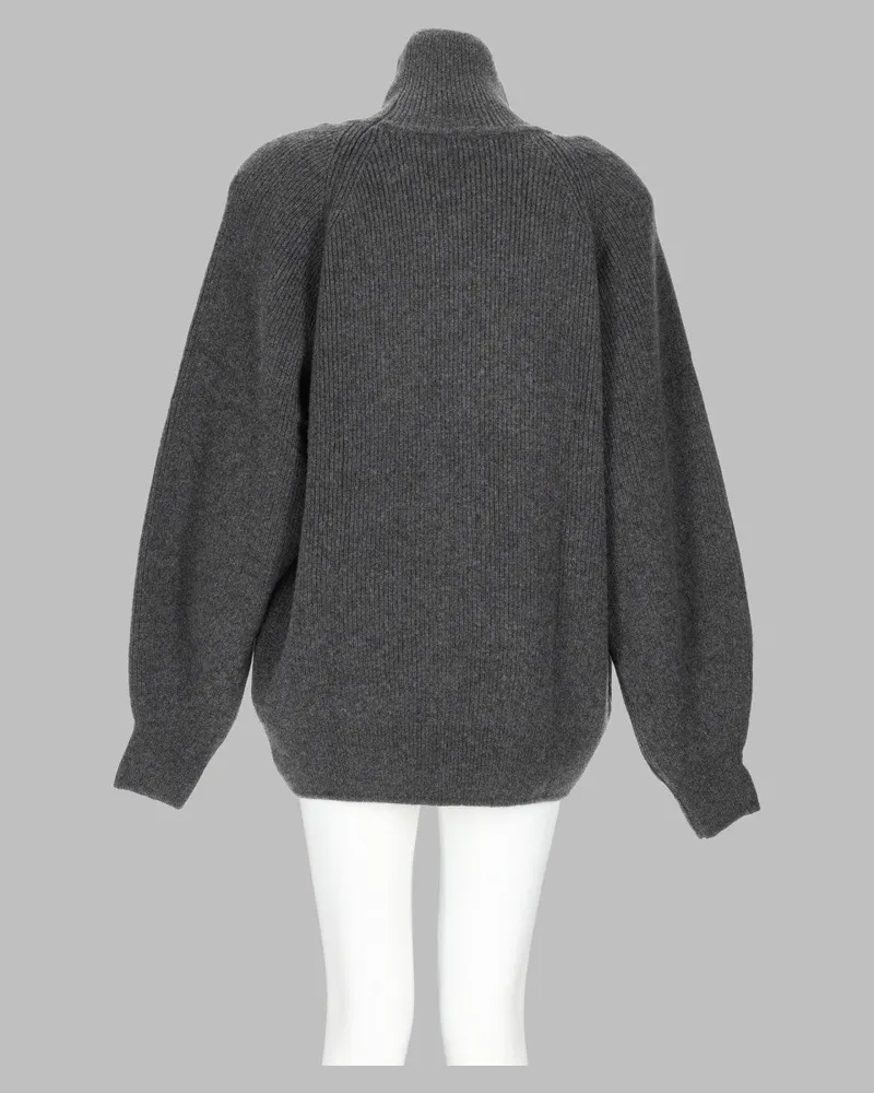 ROTATE Birger Christensen Wool and Cashmere Sweater — Gray Gray