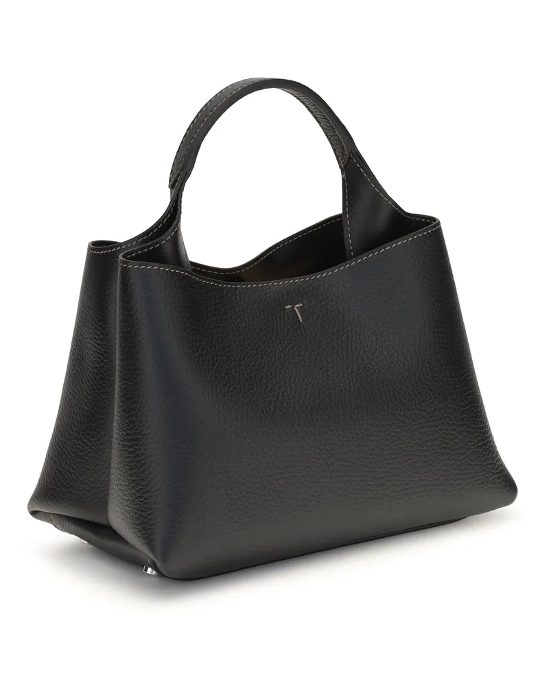 TOD'S Women's Handbag Micro Leather Black Calf Handbags Hand Bags Black