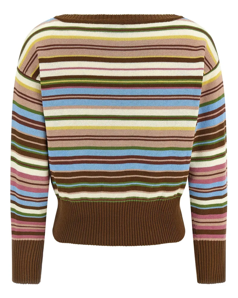 Max Mara Women Multicolor Cotton Cardigan Clothing Brown