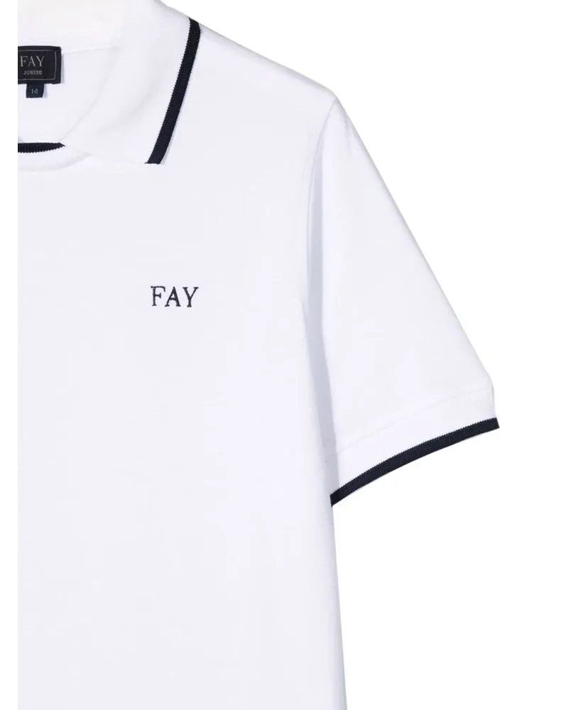 Fay Cotton Polo Shirt — White White